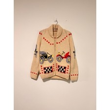 70s vintage cowichan sweater winter cardigan wool jacket 541741