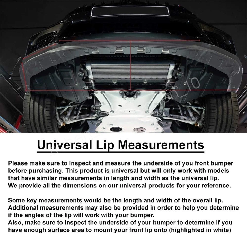 For Chevrolet Spark 11-22 Front Rear Bumper Lip Spoiler+29"Side Skirt+Strut Rod Foto 4 de 4