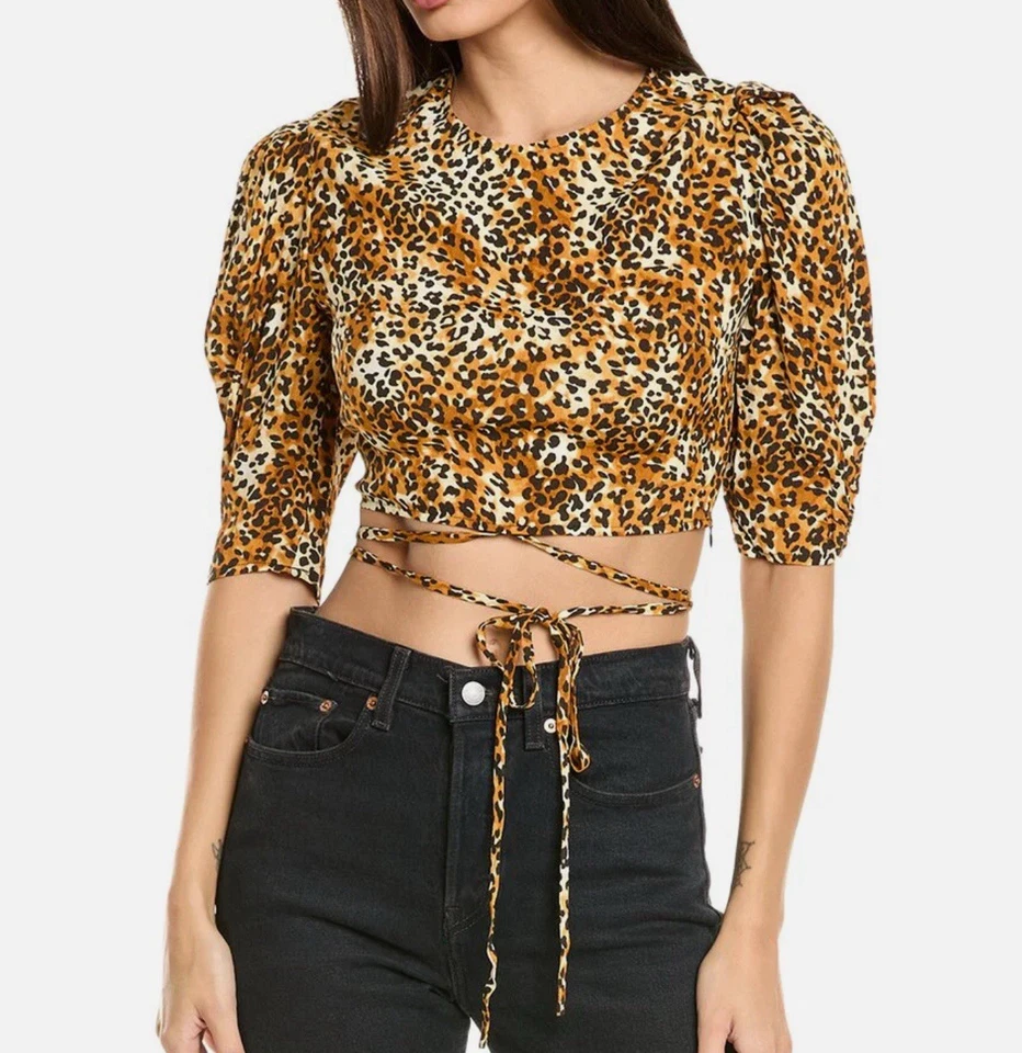 MAJE Leopard Top NWT$265 Size FR 1/US S