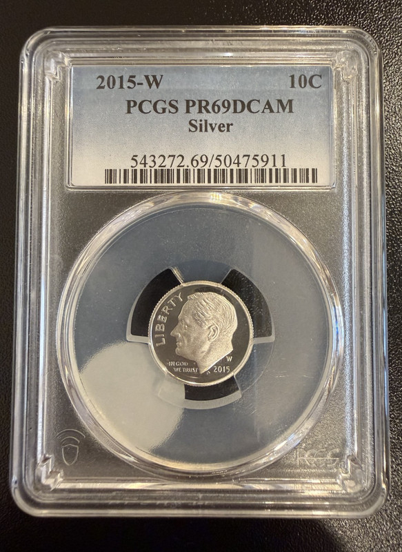 2015-W 10C Roosevelt Silver Dime PCGS Proof PR69 DCAM