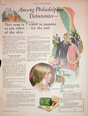 Original 1925 Vintage Health & Beauty Ad: Woodbury's Facial Soap,Skin love-Touch