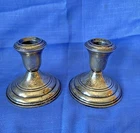 New ListingREED & BARTON STERLING SILVER Weighted CANDLE Holders 438.0 Grams Scrap or NOT