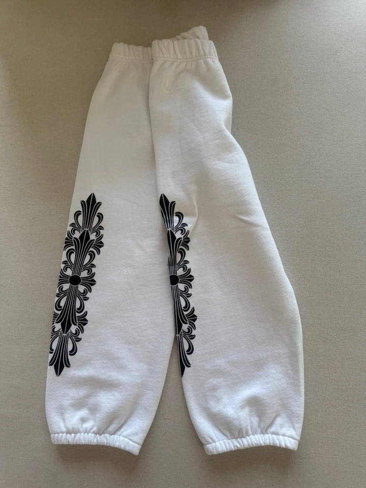 Pantalones deportivos Chrome Hearts con logotipo de herradura blancos NUEVO auténticos 100 % auténticos Foto 3 de 4