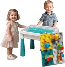 Small Activity Table for Toddlers 1-3, Kids Sensory Table for Playing Buildin...