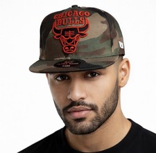 Chicago Bulls Camo Snapback Hat New