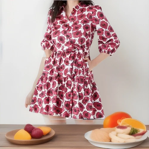 KATE SPADE Poppy Toss camicia abito con cintura TAGLIA S nuovo con etichette