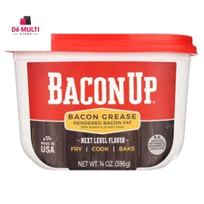 Bacon Up Bacon Grease Rendered Bacon Fat for Frying, Cooking, Baking, 14 ounces
