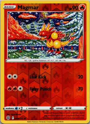 Pokemon - Magmar - 019/172 - Brilliant Stars - Reverse Holo - NM/M