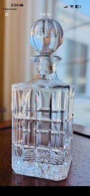 Beautiful Badash Poland Square Lead Crystal Decanter & Stopper