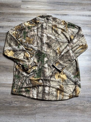Game Winner Camo Shirt L Button Up Real Tree Break Up Infinity Long Sleeve - Picture 8 of 8