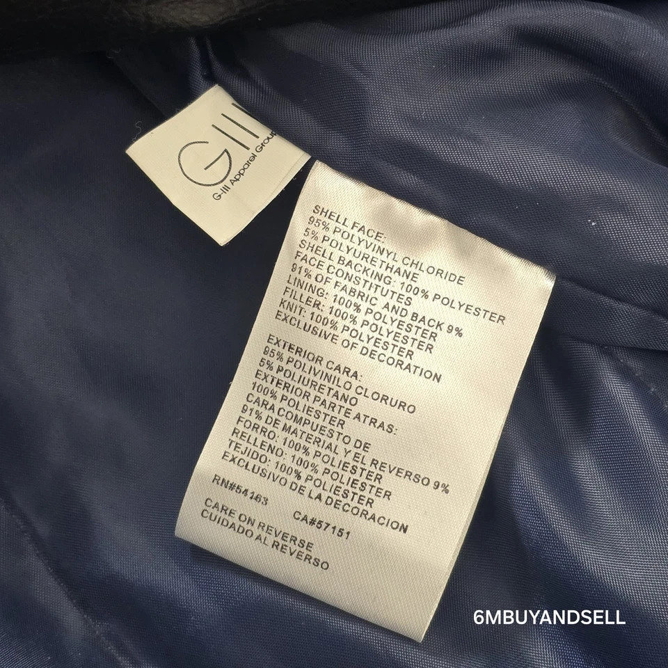 NFL Denver Broncos Faux Leather Varsity Jacket XL Y2K VTG Trendy Bomber Premium - Image 4 of 4