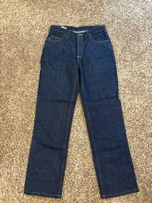 Carhartt Men's Blue Denim Jeans Straight Leg Fit 5-Pocket Button Logo 32x32