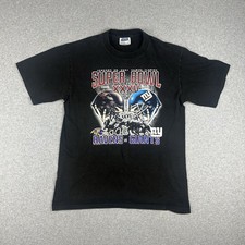 VTG CSA NFL Superbowl XXXV 2001 Baltimore Ravens Vs NY Giants T-Shirt  L Black