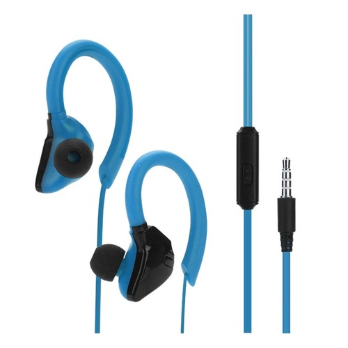 Sports Headphones Wired Earbuds with Microphone in Ear Hook Earphones Sweatproof - Picture 10 of 11