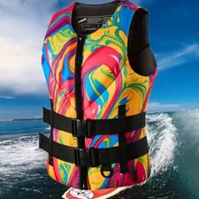Life Jacket for AdultSuper Buoyancy Neoprene Life Jacket Surf Raft Kayak Fishing