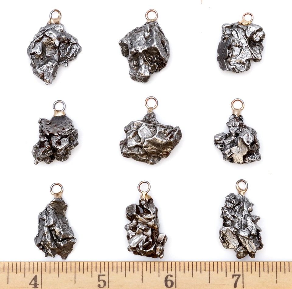 Authentic Meteorite Pendant Necklace with Adjustable Waxed Cotton Cord