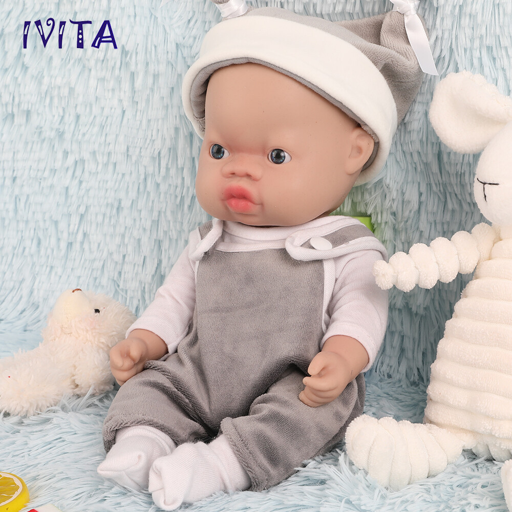 IVITA 13'' Handmade Boy Newborn Lifelike Silicone Reborn Baby Doll