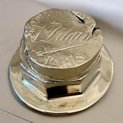 A. Delaire Paris Cours de  Hubcap Threaded Nickel Plated Brass Original Cap
