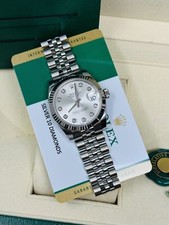 Rolex Datejust 31MM Jubilee Bracelet Factory Silver Diamond Dial Box & Papers 6
