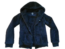 Appaman Adaptive Fuzzy Hoodie Boys XL (Size 14) Black Super Warm