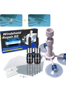 Windshield Repair Kit, Glass Repair Kit, Automotive Glass Nano Fluid Glass Re...