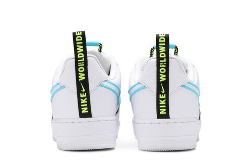 Nike Air Force 1 07 World Wide Pack Mens US 9 White Shoes Sneakers NEW ☑️ - Picture 5 of 8