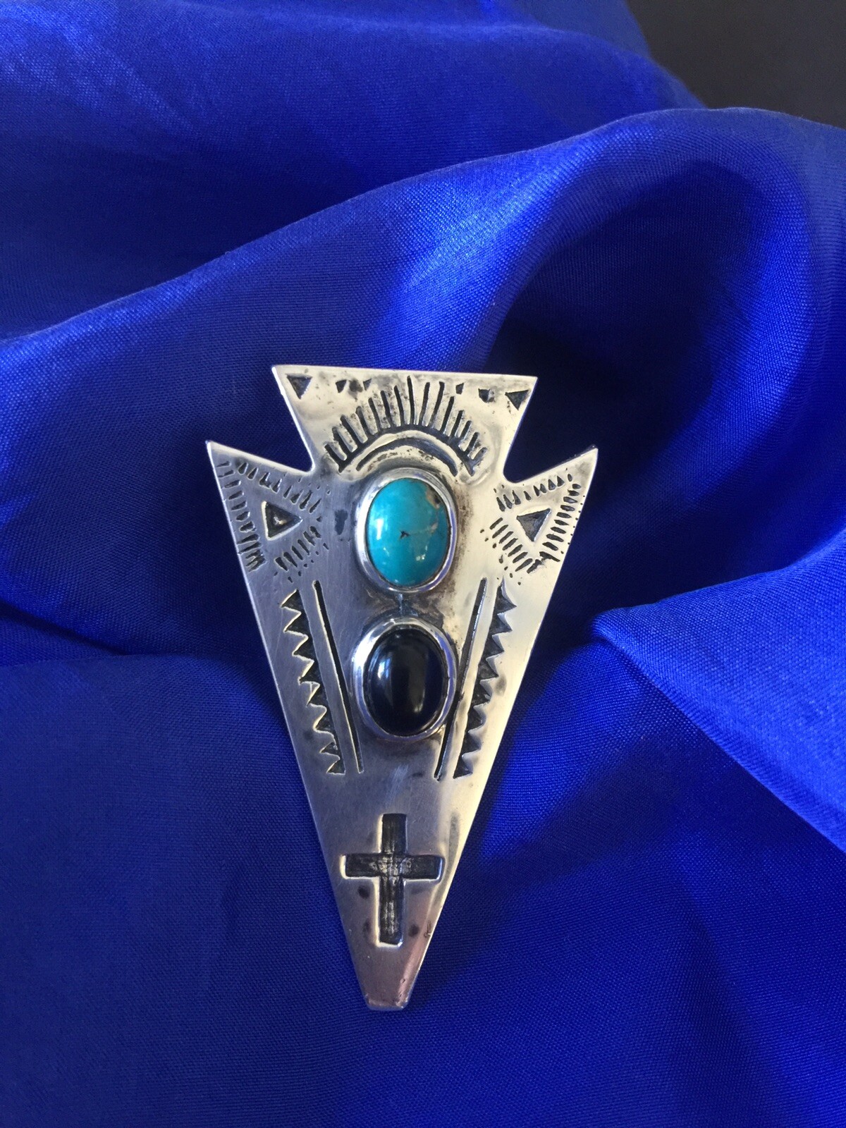 SPELL Dramatic Vintage Silver Ring Turquoise and … - image 8