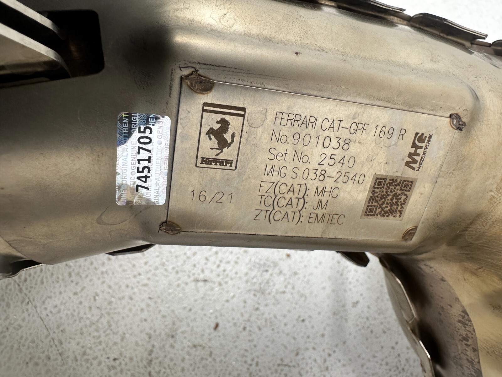 2021-2025 Ferrari Roma F169 Catalytic Converter Right Left GPF SET Catalyst OEM