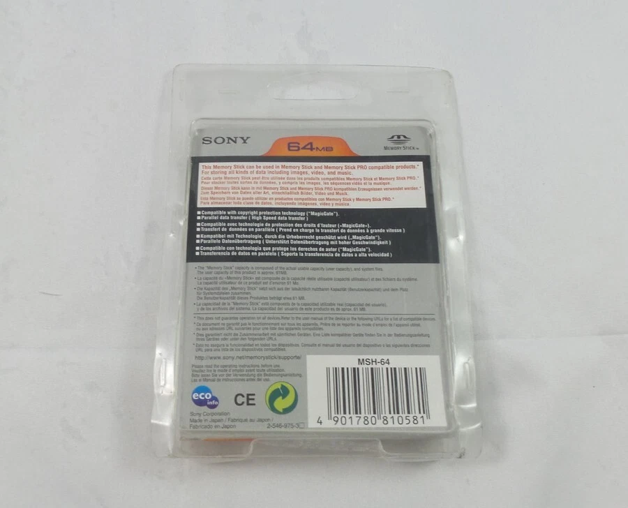 Sony 64 MB Memory Stick Media (MSH-64) - Image 2 of 2