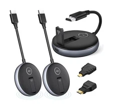 Wireless HDMI- One Transmitter and Two Receivers, Wirelessly Simultaneous Exp...