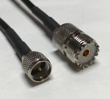 RFC240 Mini UHF Male to UHF Female RF Pigtail Coaxial Cable Ship USA LOT