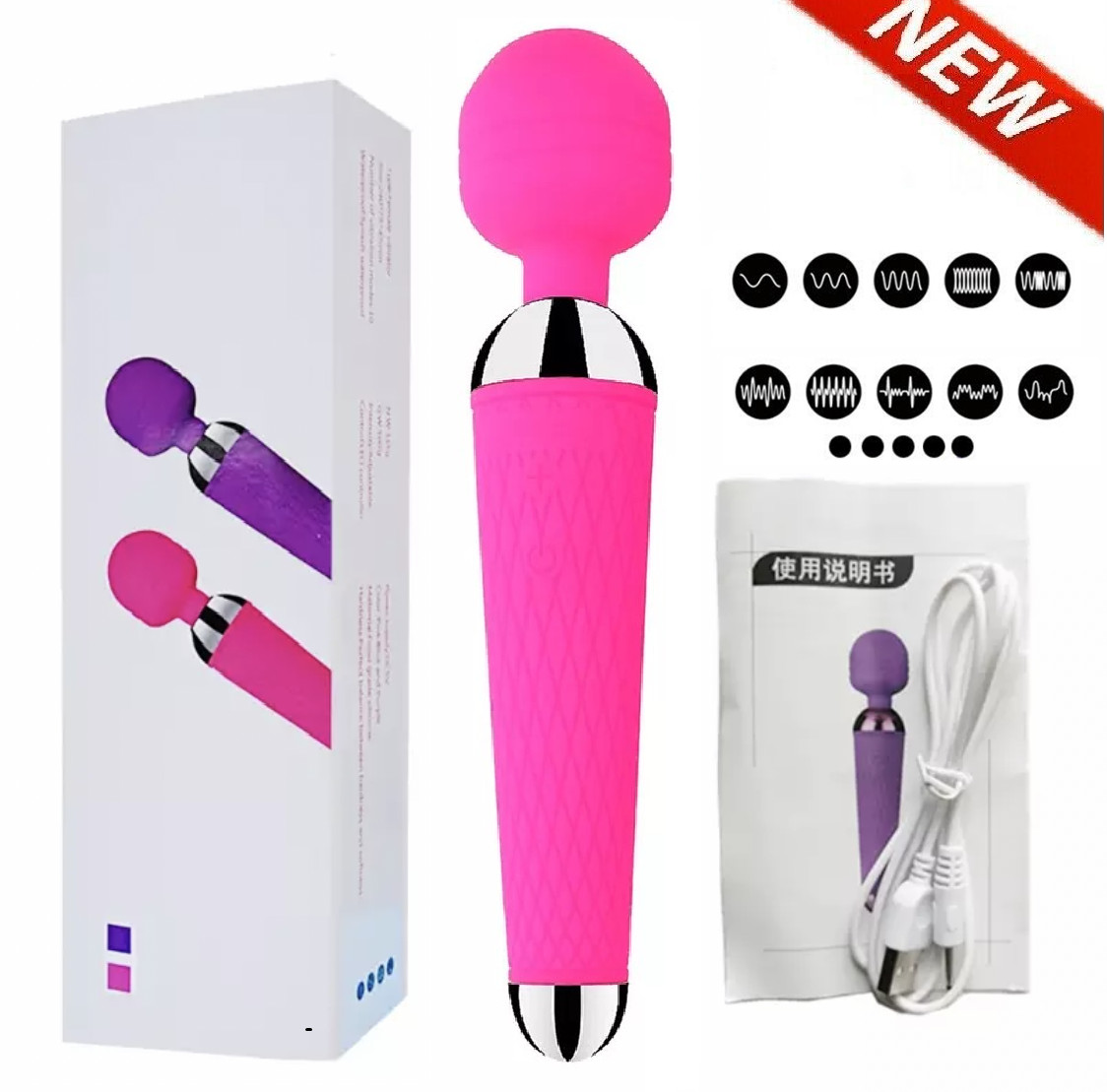 Sex Toys for Women Rechargeable G-spot Clit Vibrator Dildo Massager Adult  Gifts