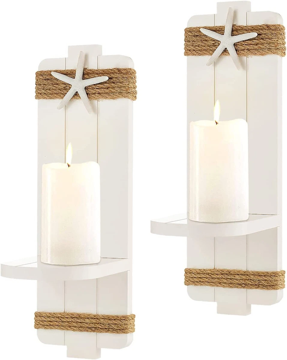 White candle sconces deals