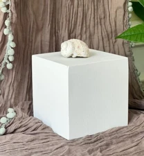 White 3 Inch Solid Wood Block Cube 3x3x3 inches-riser, display, plant stand