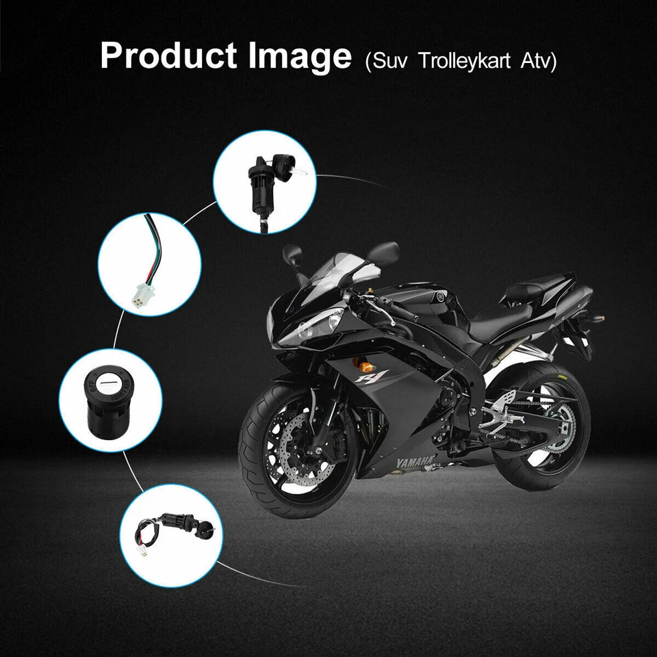 Juego de 2 interruptores de llave de encendido para cuádruple chino 50cc 70cc 90cc 110cc 125cc TaoTao Foto 3 de 4