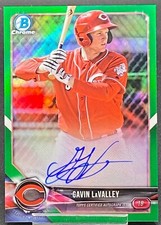 2018 TOPPS BOWMAN CHROME AUTO GAVIN LAVALLEY REDS SERIAL #ED 31/99