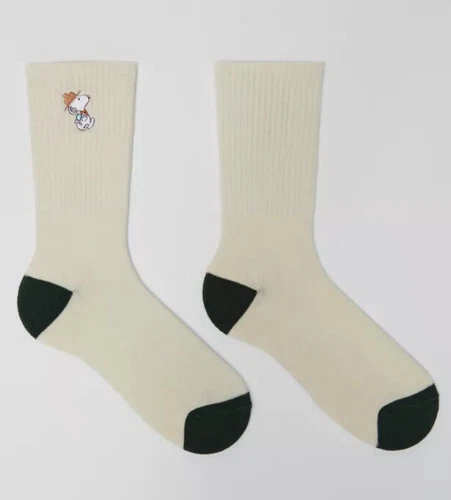 New Snoopy Ranger One Size Women's Soft Crew Socks Kahki