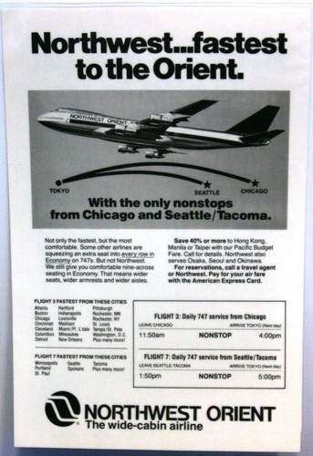Coca-Cola 1978 10"X7" publicidad laminada - Fly Northwest (en la parte posterior) - Imagen 2 de 2