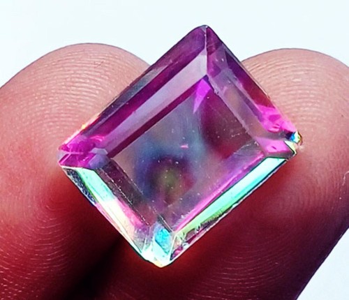 Emerald Shape Mystic Opal 5.20 Ct Loose Gemstone With Free Gift - Picture 2 of 8