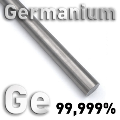 Germanium Ge 99,999% Anode Standardelektrode rund Stab Metall 8 x 100 mm rein 5N