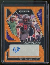 EMANI BAILEY 2024 Panini Prizm Draft Orange Prizm Rookie Autograph Card #/75