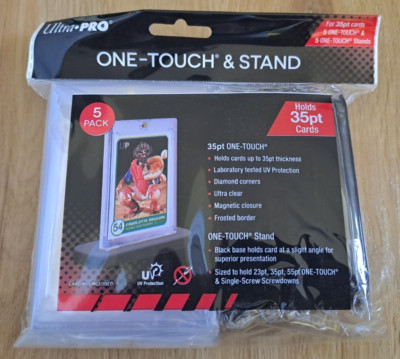 Ultra Pro 5x Frosted Border UV One-Touch 35pt Magnetic Card Holder & Stands