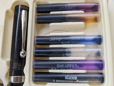 Sheaffer Classic Ink Refills Black 5 Cartridges Sticks Item 96330 CD753