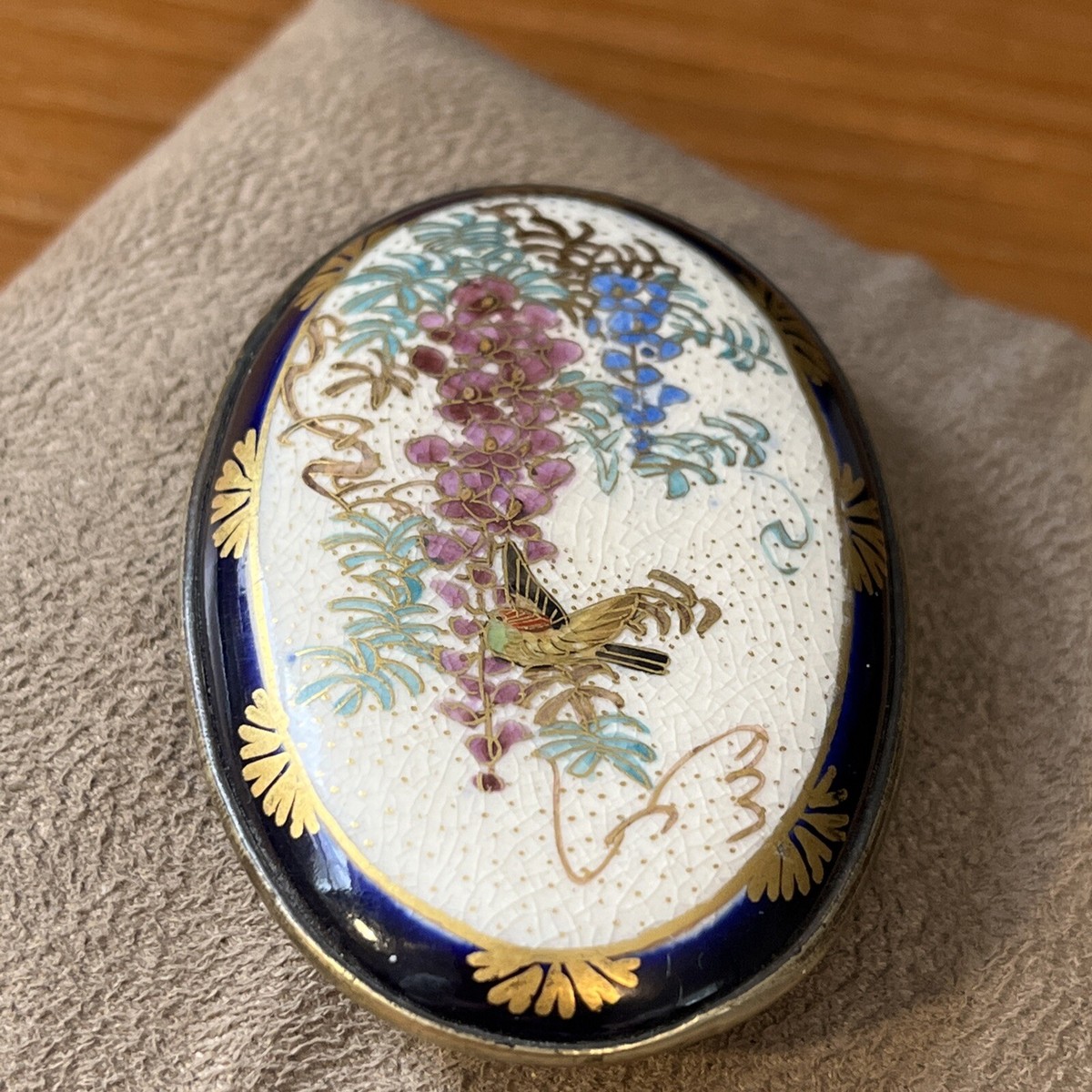 Antique Rare Victorian Floral Enamel Gold Gilded Belt Buckle Ornate On Brass il_fullxfull.4579528694_8wlt.jpg main image 4