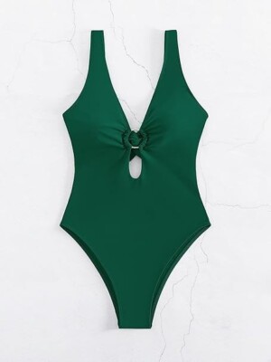 GORGLITTER Women's Cut Out Twist Back One Piece Swimsuit Bathing