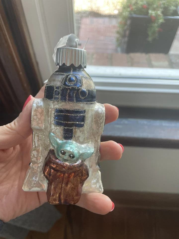 cerámica granero vacaciones Disney Star Wars Navidad regalo ornamento R2D2 niño escolar, Foto 4 de 4