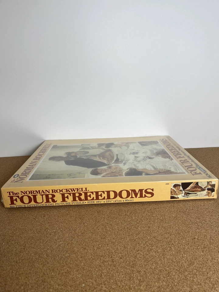 Vintage Norman Rockwell Puzzle FOUR FREEDOMS-FREEDOM FROM WANT 800 Pcs - Image 4 of 4