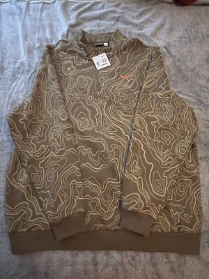 PUMA Men's Navigate AOP Half-Zip Sweatshirt Chocolate Chip NWT Size 2xl