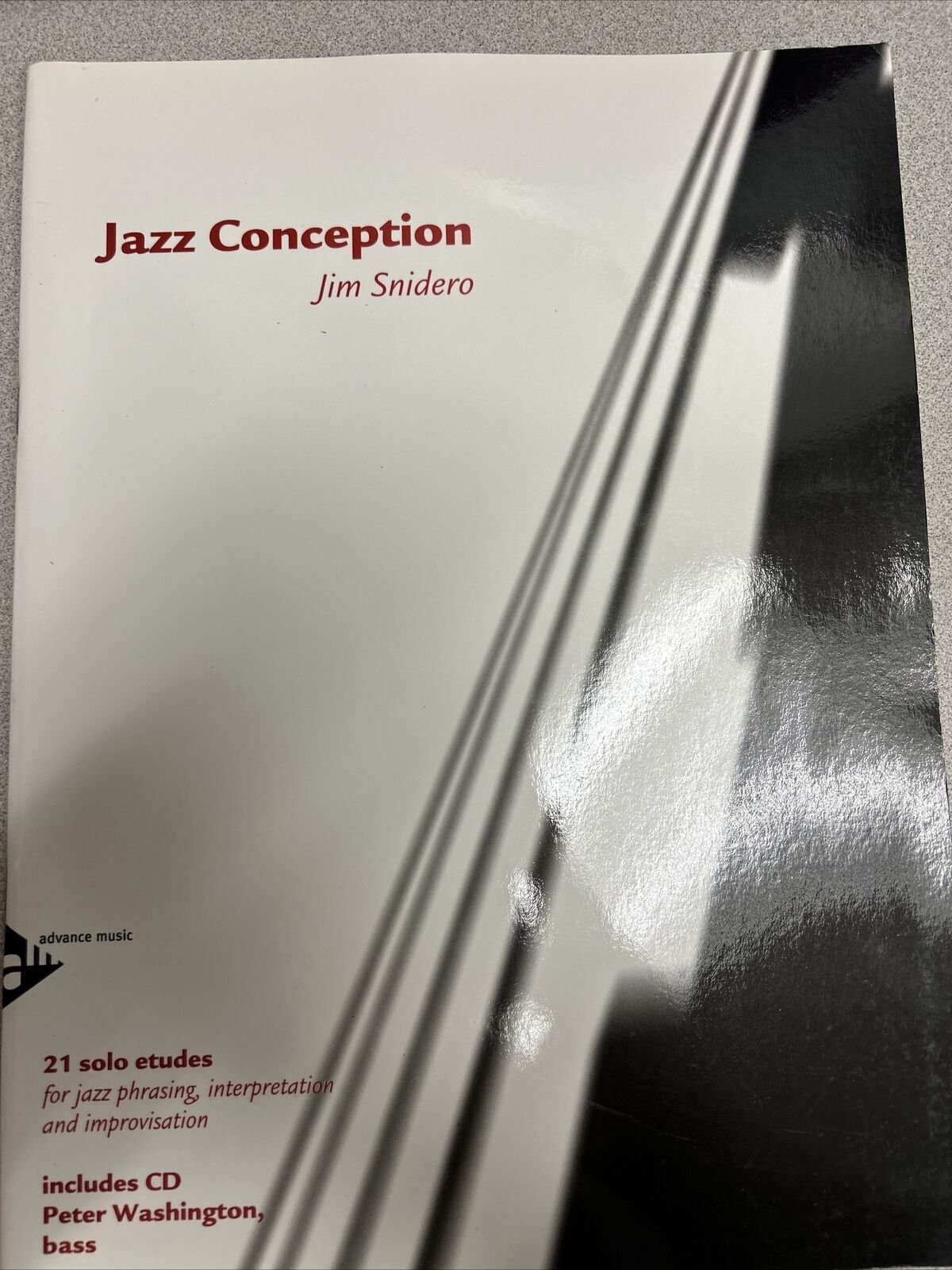 Jazz Conception Jim Snidero Bass Book with CD Accompaniment NEW (see details)