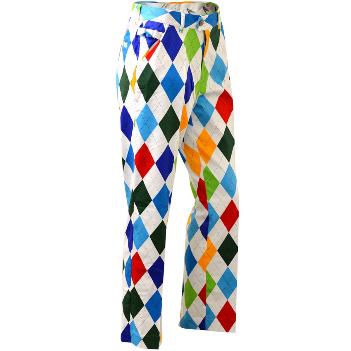 Royal and Awesome Men`s Golf Pants King of Diamonds Argyle Royal and Awesome Men`s Golf Pants King of Diamonds Argyle